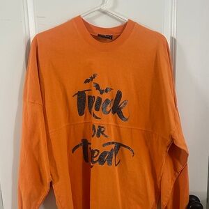 Orange "Trick or Treat" Graphic Sweatshirt